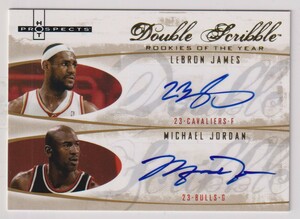 NBA MICHAEL JORDAN LEBRON JAMES AUTO 2007-08 HOT PROSPECTS BASKETBALL Signature AUTOGRAPH /23枚限定 ジョーダン レブロン 直筆サイン