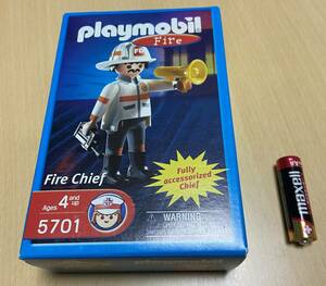 希少 新品未開封 playmobil プレイモービル 5701 FDNY ファイヤーチーフ 廃番 アメリカ 限定 ドイツ おもちゃ フィギュア 消防士