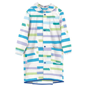 ☆ カラフルボーダー ☆ L(120-140cm） ☆ ワールドパーティー W.P.C KIDS PONCHO WKR子供用レインポンチョ レインコート キッズ