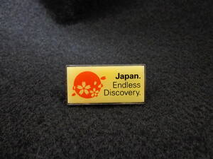 即決あり　観光庁 Japan. Endless Discovery. 訪日観光の記章　バッチ バッジ 徽章 日本観光 社章 警察 キャッチフレーズ 日の丸 サクラ 桜