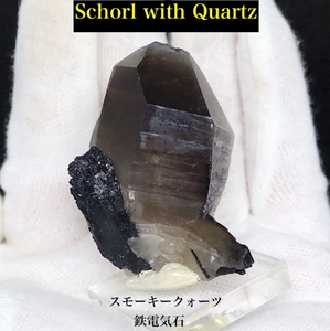 【送料無料】※SALE※ スモーキー クォーツ 鉄電気石 煙水晶 47,8g SQZ030 鉱物　原石　天然石　パワーストーン