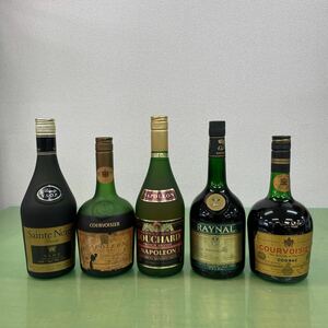 ◎ブランデー まとめて5点古酒 グリーンボトル NAPOLEON COURVOISIER などクルボアジェ ナポレオン VSOP miya11