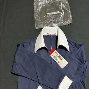 DESCENTE DS-345W Mサイズ 紺　ポロシャツ 襟付き　七分袖　ヴィンテージ　日本正規品　当時物　デサント