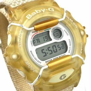 CASIO カシオ BABY-G ベビーG べビージー 腕時計 BG-340 クオーツ デジタル イエロー カレンダー コレクション 電池交換済 動作確認済