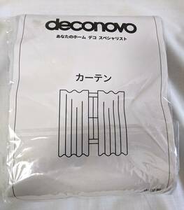 【1円出品】deconovo あなたのホーム デコ スペシャリストカーテン グレー系　1枚 ドレープカーテン ポリエステル100％ カーテンフック付き