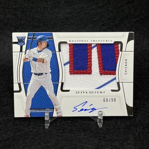 【ルーキーパッチオート】2022 Panini National Treasures MLB 鈴木誠也 直筆サインカード ネーム部分パッチ topps BBM WBC 大谷 RPA