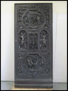 ◎○引取限定 希少！ブロンズ製 人物文装飾扉 彫刻 西洋美術 ローマ神話 