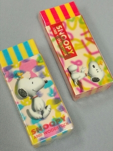 【新品】スヌーピー&ウッドストック★SNOOPY&WOODSTOCK★消しゴム　2個セット　レトロ