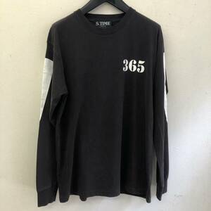 [洋服] メンズ「S.TIME TOKYO：365ロゴ ブラック 長袖Tシャツ」 サイズ：L エスタイム ファッション