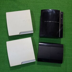 PS3 薄型あり 本体 合計4台 CECH-4000B CECH-3000A CECHA00 ブラック ホワイト まとめ売り PlayStation3 プレイステーション3 プレステ3