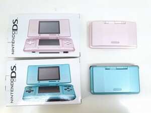 Z261-N30-2019 任天堂 Nintendo DS NTR-001 本体 キャンディピンク ターコイズブルー 2点セット 箱あり 現状品③
