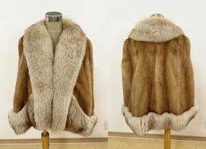 パステルミンク×フォックス　ケープコート　三越　AMERICAN Fur