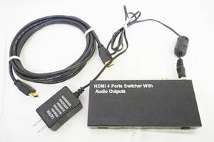 サンワダイレクト★HDMIセレクター HDMI切替器 4入力×1出力・光 400-SW015 (HDMI 4Ports Switcher With Audio Outputs)
