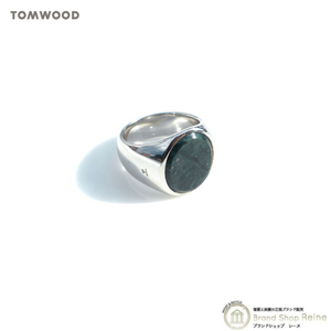 トムウッド （TOM WOOD） Oval Ring オーバルリング グリーンマーブル シルバー 925 指輪 #52 12号 R74HUGMB01S925（新品）