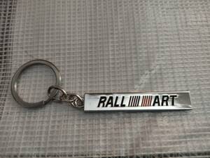 【送料無料】RALLIART(ラリーアート)　金属製キーホルダー　メッキシルバー　①　三菱