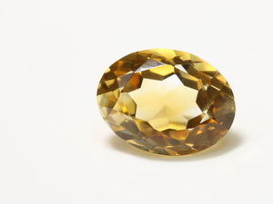 大粒20x15mmシトリンオーバル 重さ約19.28ct