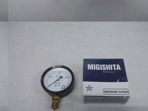 ☆圧力計 プレッシャーゲージ スターPケース MIGISHITA AT3/8×75×0.4ＭPa 保管品 未使用品