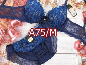 P122-A75/M ブラジャー＆ショーツセット ブラ&ショーツセット 下着 ランジェリー 脇高ブラジャー 脇高ブラ