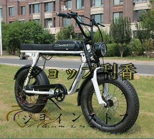 美品登場☆ レトロな電動自転車E-BIKE 20x4.0インチ 36V 350W 13Ah s3rx リチウム電池 モトクロス