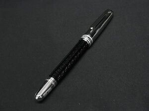 1円 ■美品■ MONT BLANC モンブラン マイスターシュテュック ペン先 18K 750 18金 万年筆 筆記用具 シルバー系×ブラック系 AX4051