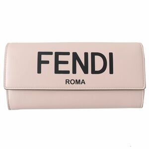 未使用品△FENDI フェンディ 8M0251 フェンディローマ コンチネンタル 二つ折り フラップ レザー ロングウォレット／長財布 ROSA 伊製 箱付