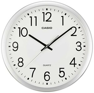 CASIO(カシオ) 掛け時計 アナログ 連続秒針 シルバー IQ-77-8JF