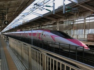 ◆[98-12]鉄道写真:JR 500系ハローキティ新幹線◆2Lサイズ