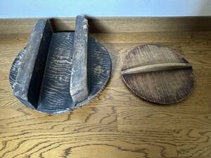 ◆鍋用　釜用　木蓋　2個セット　昭和レトロ　昔　古い