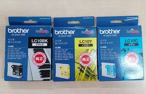 brother 純正 LC10BK LC10C LC10Y インクカートリッジ 3色セット