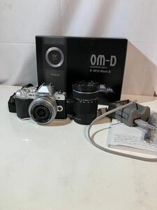 【#kk】【通電○】【ジャンク品】OLYMPUS ミラーレス一眼カメラ OM-D E-M10Ⅲ 14-42mm オリンパス　シルバー　ブラック