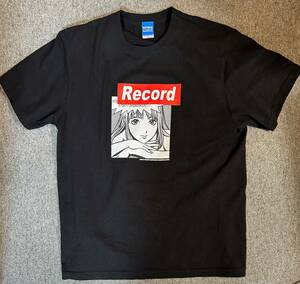 ★1000円スタート　江口寿史　ストップ！ひばりくん　Tee　Tシャツ　サイズL　RECORD展　Black 黑★