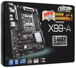 【中古】ASUS製 ATXマザーボード X99-A LGA2011-3 元箱あり [管理:30316735]