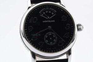 稼働品 モンブラン スモセコ ブラックフェイス 手巻き メンズ 腕時計 MONTBLANC