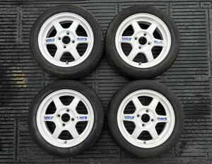 RAYS レイズ VOLK RACING ボルクレーシング 14インチ VR TE37C 14×5.0J PCD100 OF+45 4H タイヤ165/55R14 72V セット