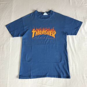 90s THRASHER スラッシャー Tシャツ フレイムロゴ 古着 Tee