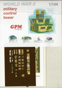 SALE!GPM　1:144 WW II Military Control Tower（CARD　MODEL)
