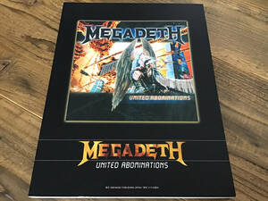 S/絶版/未使用新古品/楽譜/メガデス/MEGADETH/ユナイテッドアボミネイションズ/タブ譜/バンドスコア