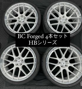 美品　BC Forged アルミ鍛造ホイール　S65 クーペ外し　21インチ　PCD112 5穴　F +20 R +26 F 8.5J R 10J ハブ径66