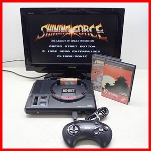 ☆動作品 MD メガドライブ 本体 HAA-2510 + シャイニング・フォース 神々の遺産 等 ソフト2本 まとめてセット MEGA DRIVE SEGA セガ【20