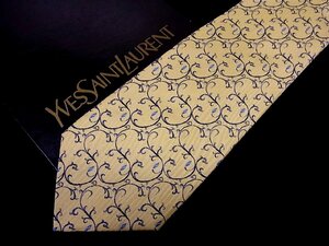 ♪今週の特売980円～♪2766♪良品【YSL】サンローラン【蕾 植物 柄】ネクタイ♪