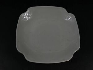 【福蔵】唐物 南京焼 皿 白磁 乳白釉 清代 古玩 骨董 径15.6cm