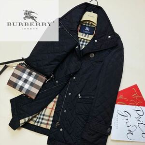 L42【雨の日も大活躍】参考価格15万●超美品BURBERRY LONDON●高級キルティング　トレンチコート バーバリーコート レディース 大きめ