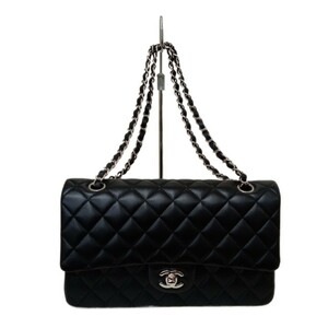 完品・鑑定書付き！ CHANEL マトラッセ 25 Wフラップ チェーン ショルダー 21220838 バッグ シルバー金具 ラムスキン シャネル 店舗受取可