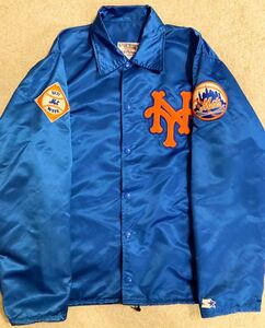 超絶レア！ Vintage Starter コーチジャケット NY Mets ニューヨーク メッツ New York スターター MLB L USA jacket the apartment