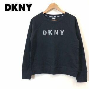 G303-F-N◆ DKNY SPORT ダナキャランニューヨークスポーツ トレーナー スウェットシャツ ロゴプリント ◆ sizeS コットン 古着 春