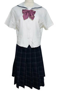 桜花学園高等学校 / 制服 / 卒業生保管品/ 指定品 / セーラー / スカート / リボン//