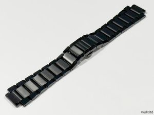 腕時計ベルト ラグ幅:26mm 金属ベルト ステンレス ブレスレット ブラック ラバーベルト交換用 [HUBLOT ウブロ クラシックフュージョン対応]