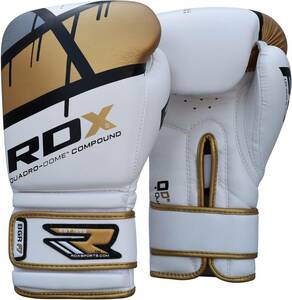 新品 RDX ハイド レザー ボクシング グローブ F7 (ゴールド, 10oz) キック 格闘技 空手 Guantes Box F7 Rdx BGRF7GL
