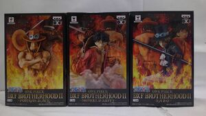 26 送80サ 0522$E05 プライズ ワンピース D×F BROTHERHOODⅡ サボ エース ルフィ 3体セット 中古品