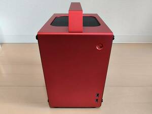 JONSBO ジョンスボ PCケース T8 RED レッド 側面ガラスパネル アルミニウム 取っ手付き小型PCケース Mini-ITX T8-RED